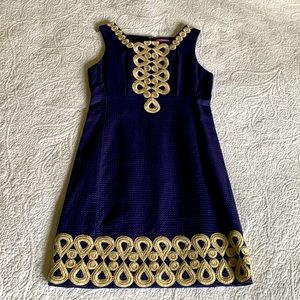 Lilly Pulitzer Navy/gold size 8 dress.